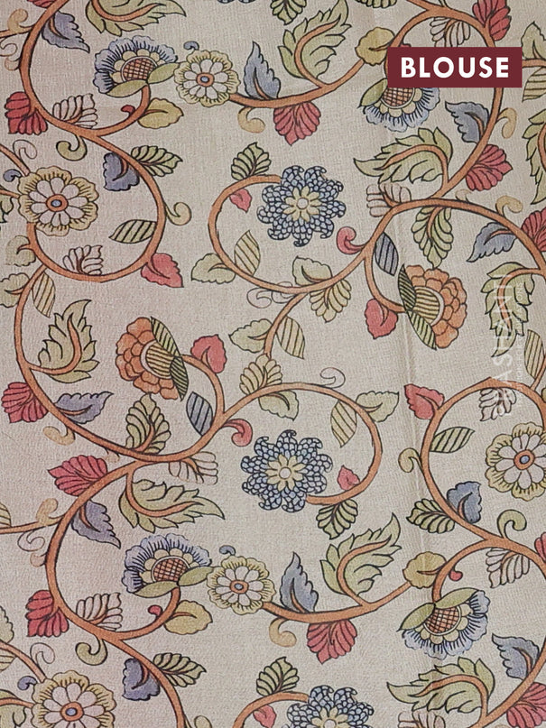 Kota saree red with kalamkari applique work