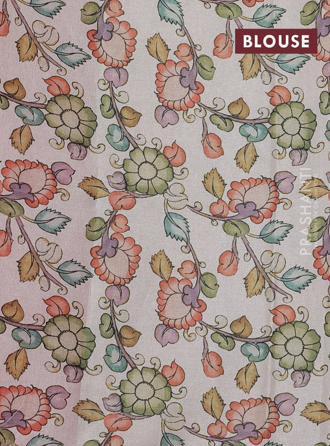 Kota saree red with kalamkari applique work