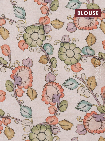 Kota saree mustard yellow with kalamkari applique work