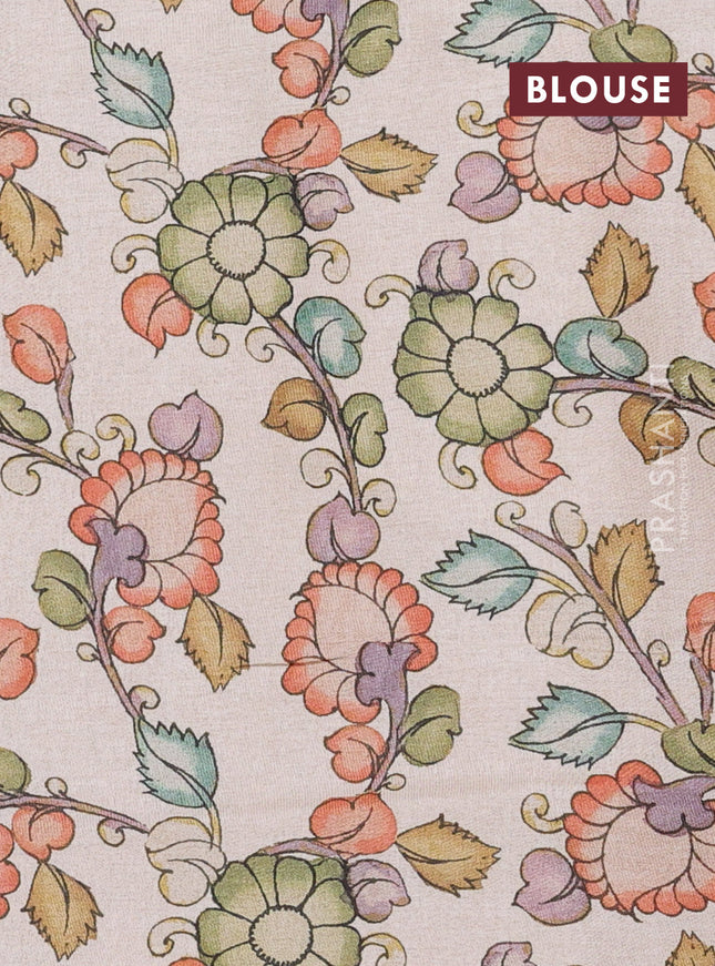 Kota saree mustard yellow with kalamkari applique work