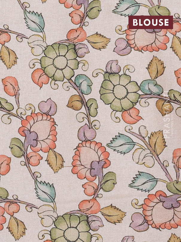 Kota saree mustard yellow with kalamkari applique work