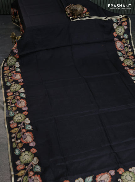 Kota saree black with kalamkari applique work