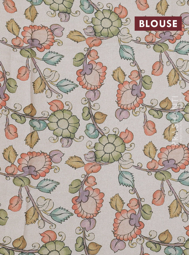 Kota saree cream with kalamkari applique work