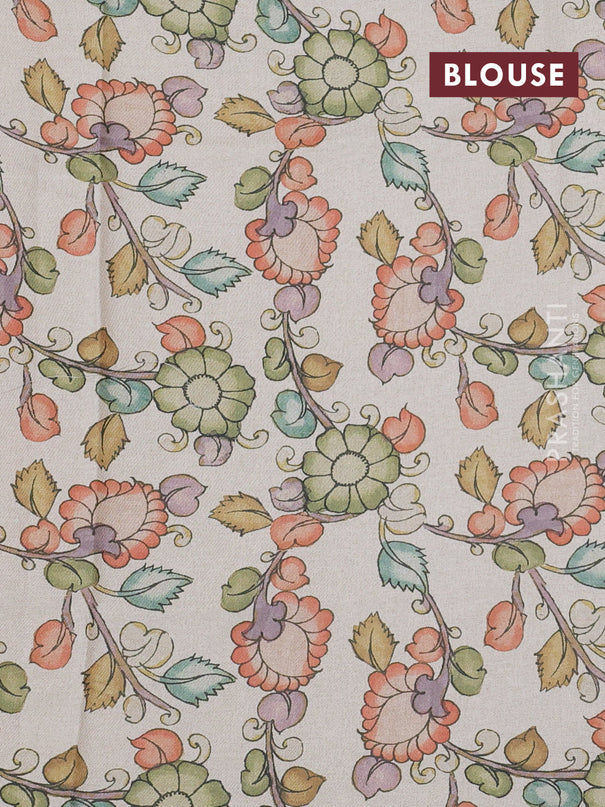 Kota saree cream with kalamkari applique work