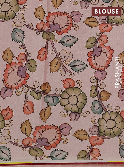 Kota saree pink with kalamkari applique work