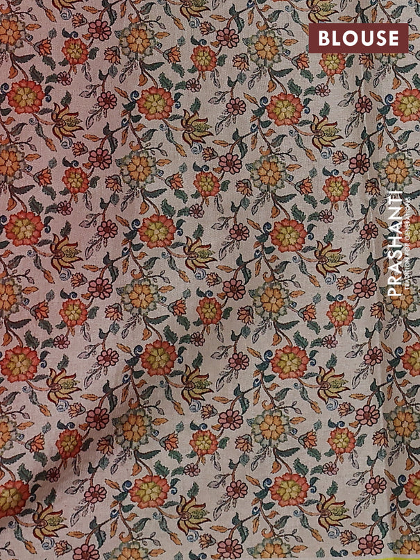 Kota saree pink with kalamkari applique work