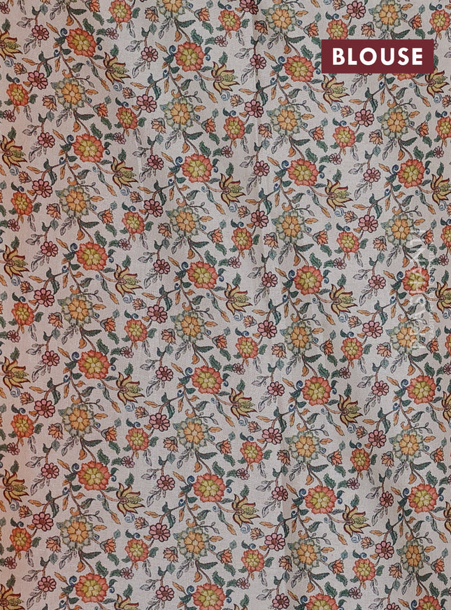 Kota saree mustard yellow with kalamkari applique work