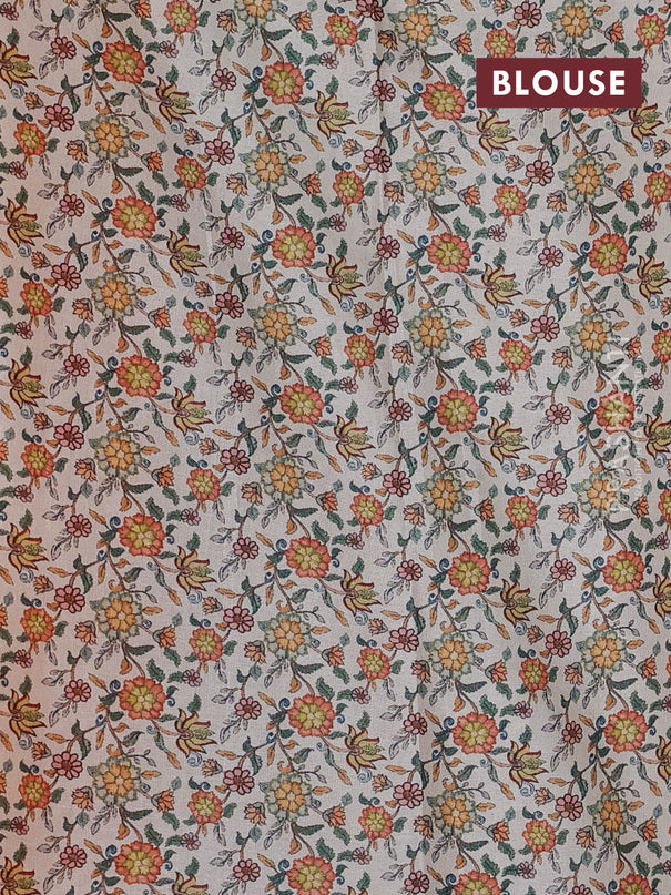 Kota saree mustard yellow with kalamkari applique work