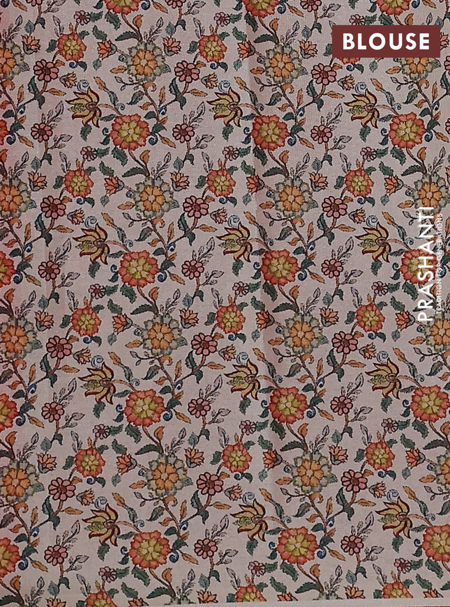 Kota saree red with kalamkari applique work