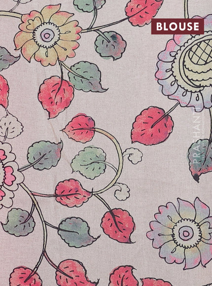 Kota saree pink with kalamkari applique work