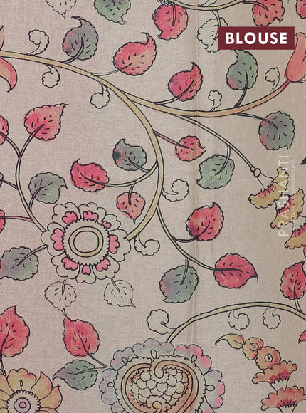 Kota saree red with kalamkari applique work