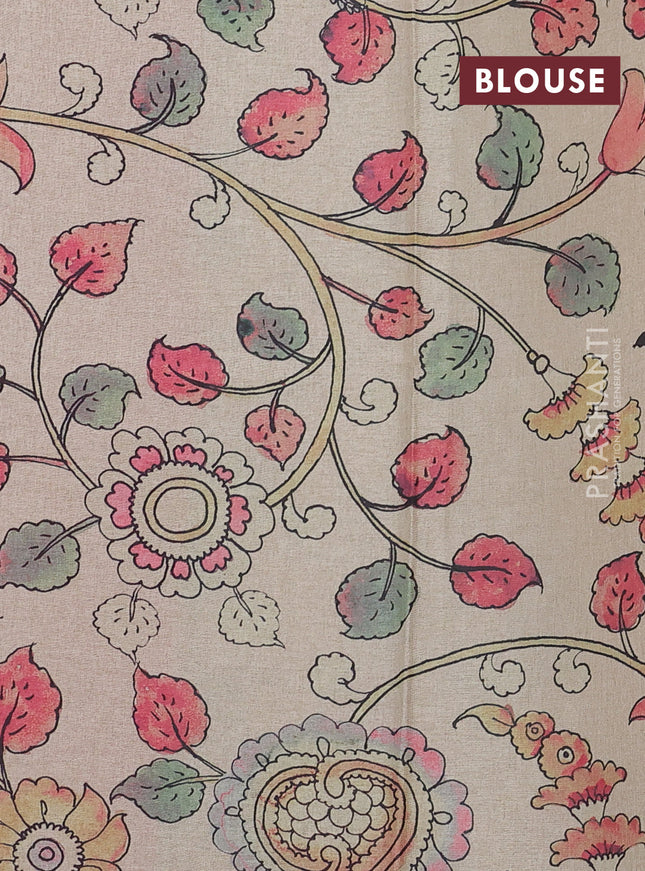 Kota saree red with kalamkari applique work