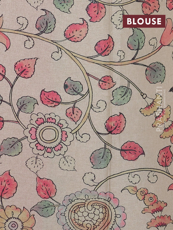 Kota saree red with kalamkari applique work