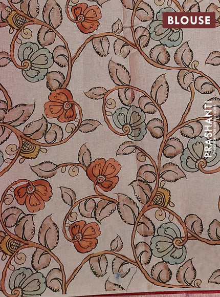 Kota saree pink with kalamkari applique work