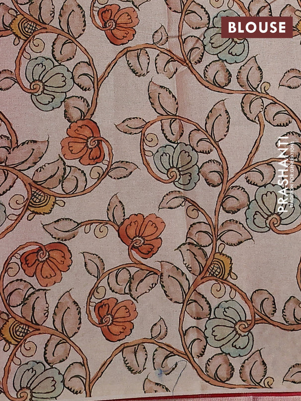 Kota saree pink with kalamkari applique work