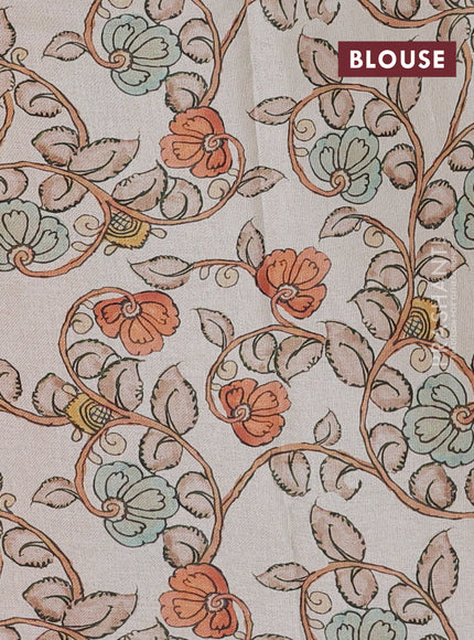 Kota saree mustard yellow with kalamkari applique work