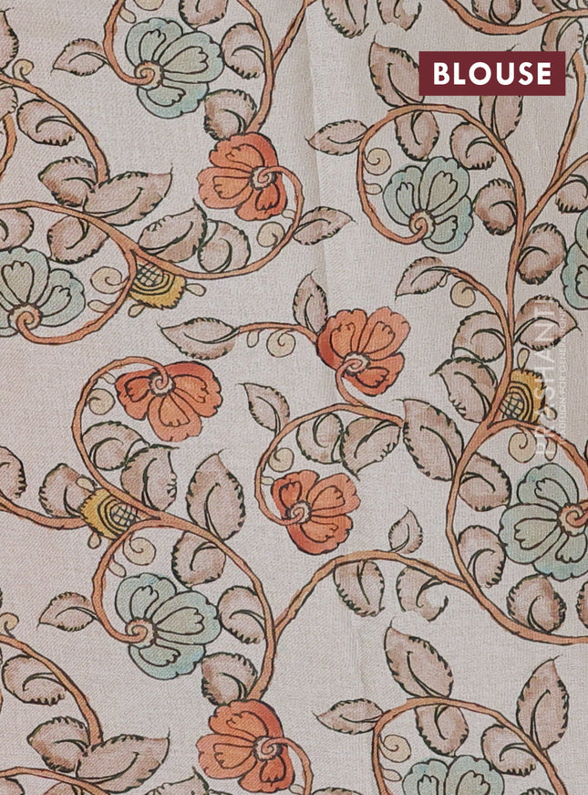 Kota saree mustard yellow with kalamkari applique work