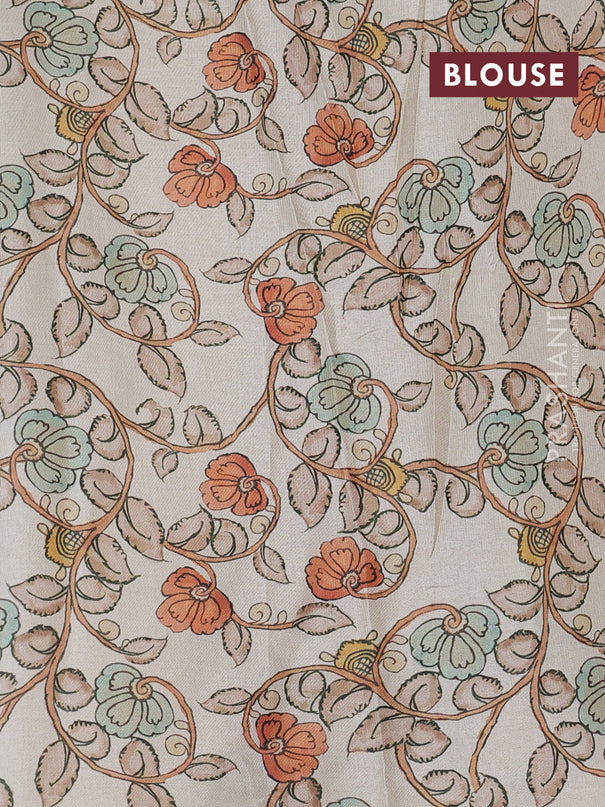 Kota saree cream with kalamkari applique work