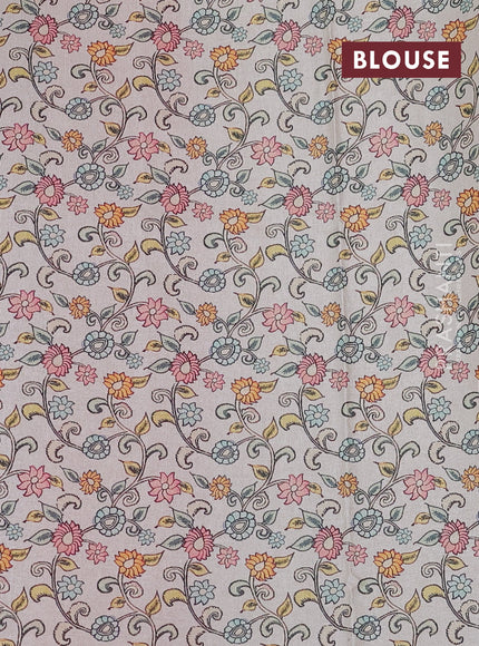 Kota saree pink with kalamkari applique work