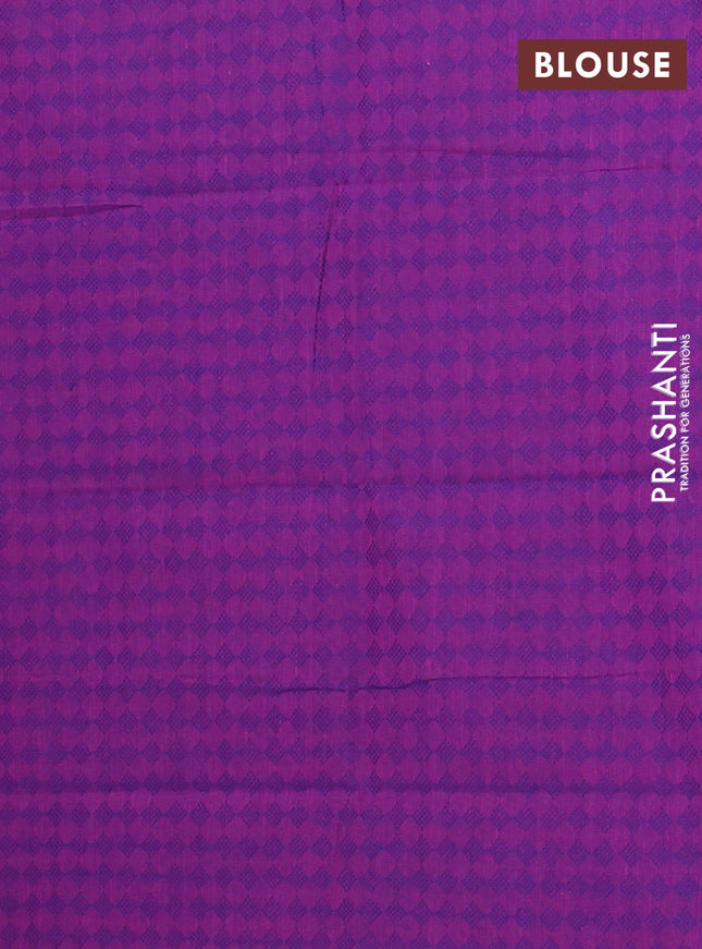 Chettinad cotton saree pink and purple with thread woven buttas and thread woven simple border