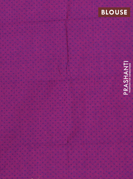 Chettinad cotton saree pink and purple with thread woven buttas and thread woven border