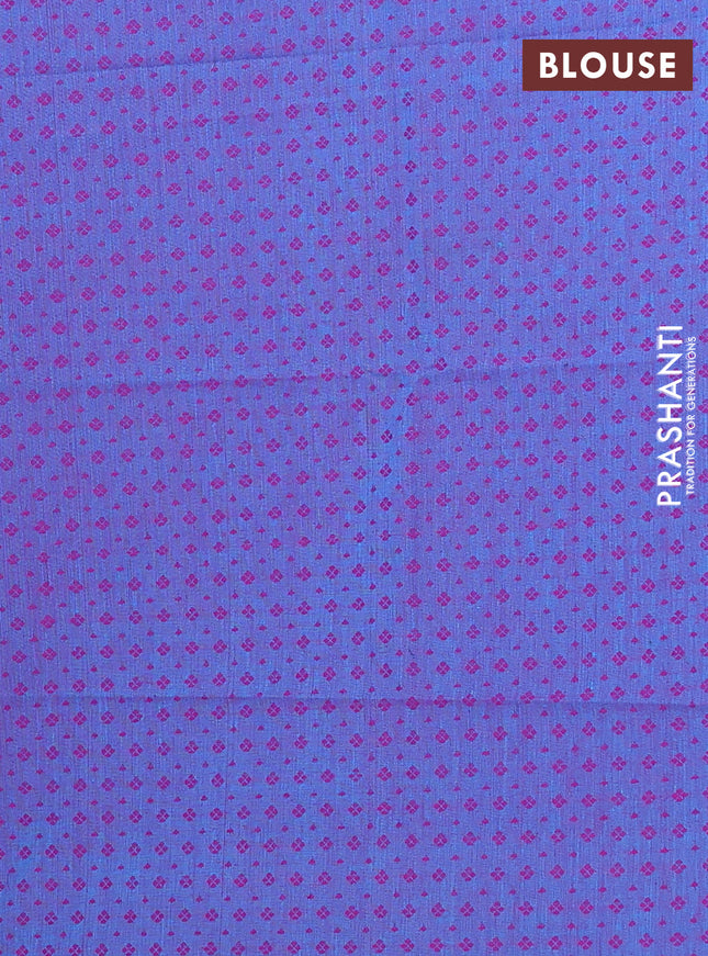 Chettinad cotton saree purple shade and purple with allover stripe pattern and thread woven border