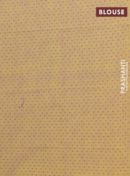 Chettinad cotton saree navy blue and mustard shade with allover thread checked pattern and thread woven border