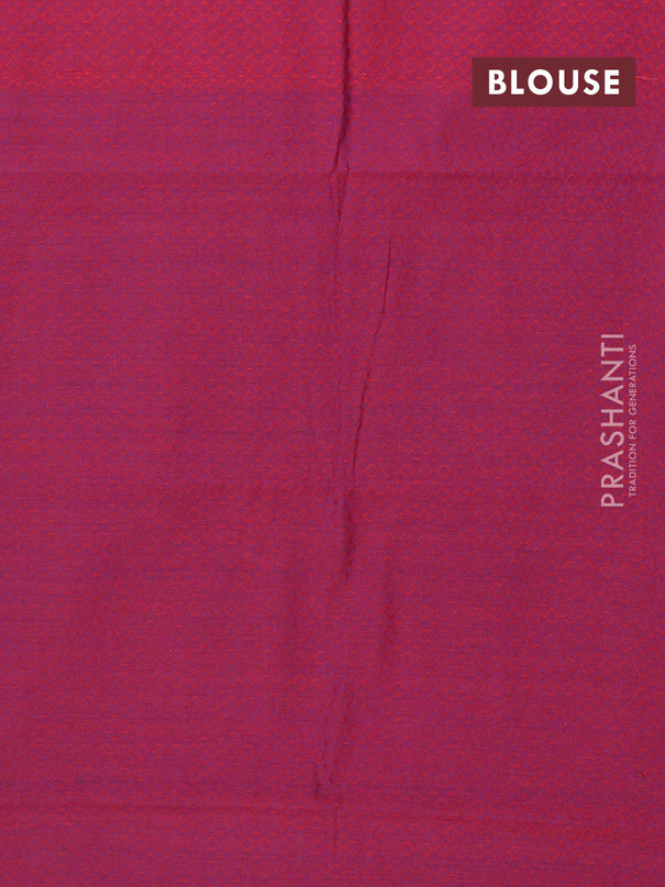 Chettinad cotton saree cs blue and magenta pink with thread woven buttas and thread woven border