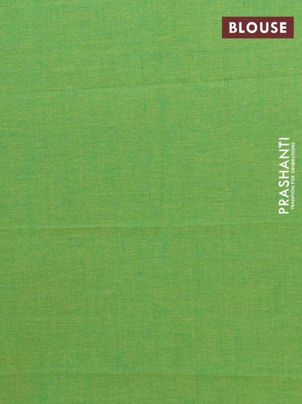 Chettinad cotton saree magenta pink and green with allover checked pattern and zari woven border