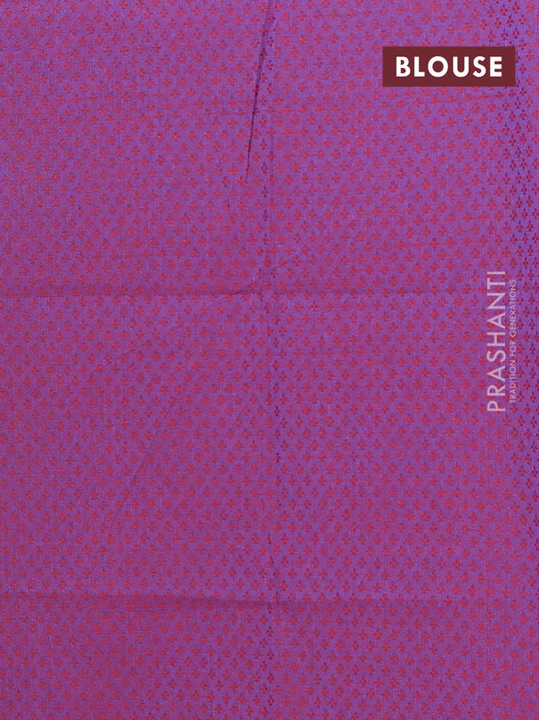 Chettinad cotton saree teal green and magenta pink with plain body and rettapet zari woven border