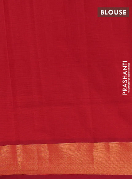 Semi silk cotton saree sandal and maroon with zari woven buttas and zari woven border