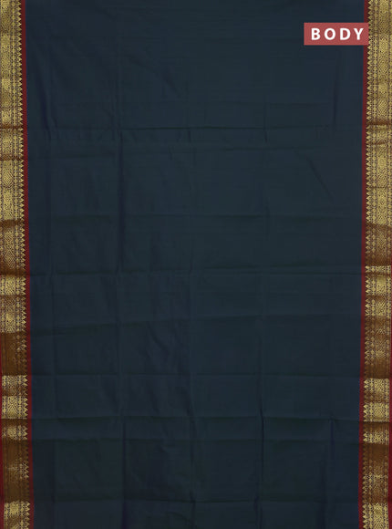 Semi silk cotton saree dual shade of sap green and pink with plain body and zari woven border