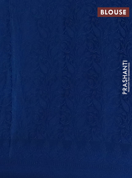 Banarasi mushru saree blue with allover thread & zari weaves and woven border