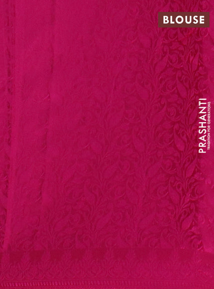 Banarasi mushru saree pink with allover thread & zari weaves and woven border