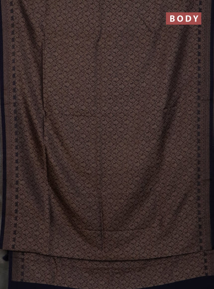 Banarasi mushru saree blue with allover thread & zari weaves and woven border