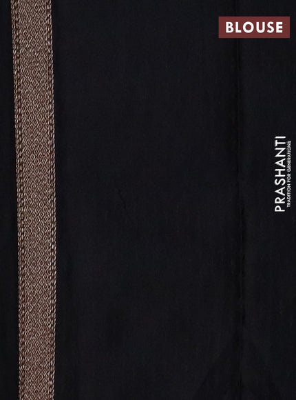 Banarasi mushru saree black with allover thread & zari weaves and woven border