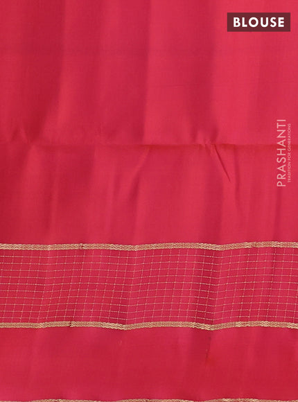 Pure soft silk saree lime yellow and dual shade of pinkish orange with zari woven buttas and zari woven border