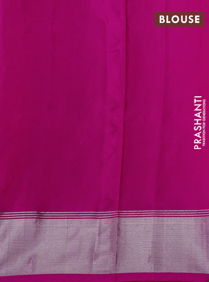 Venkatagiri silk saree red and pink with silver zari woven buttas and silver zari woven border