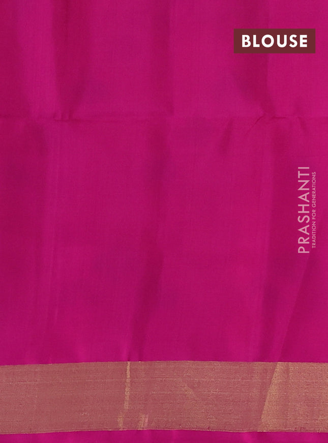 Ikat soft silk saree mehendi green and pink with allover ikat weaves and ikat style zari border