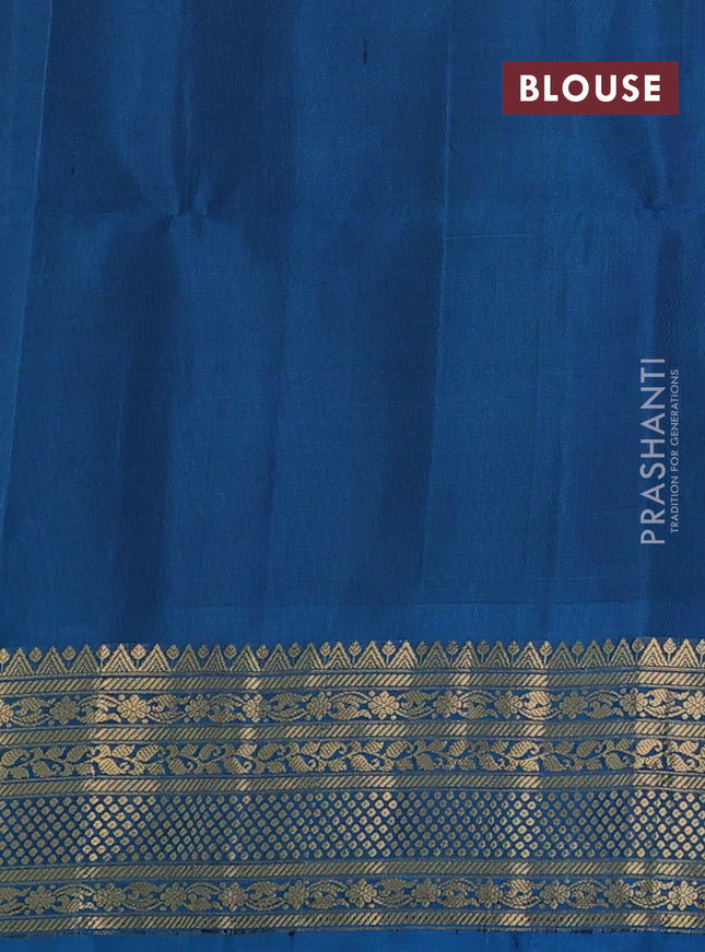 Ikat soft silk saree pink and cs blue with allover ikat weaves and zari woven border
