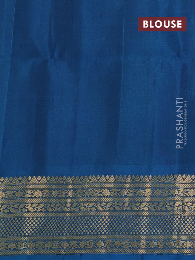 Ikat soft silk saree pink and cs blue with allover ikat weaves and zari woven border