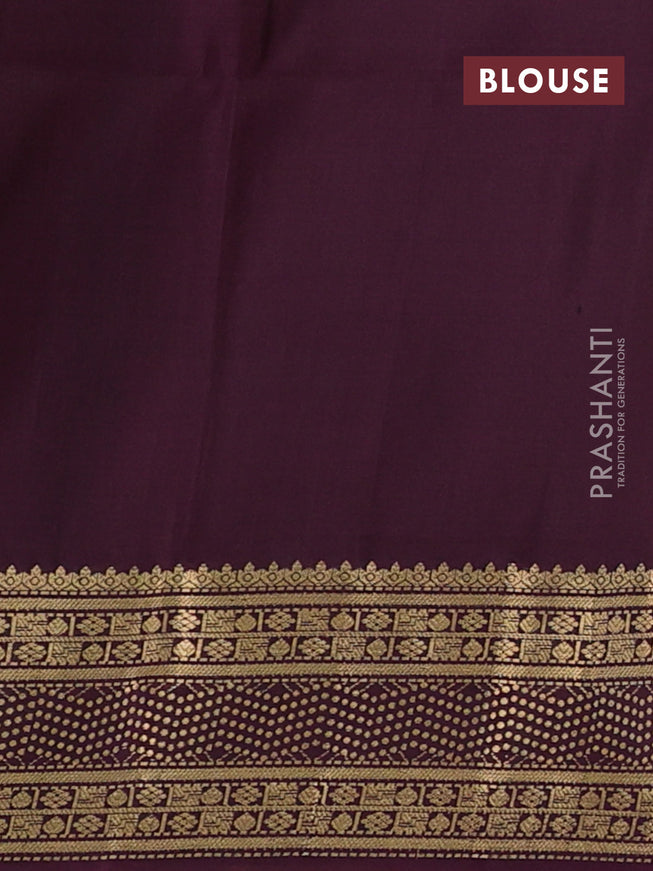 Ikat soft silk saree yellow and deep wine shade with allover ikat weaves and zari woven border