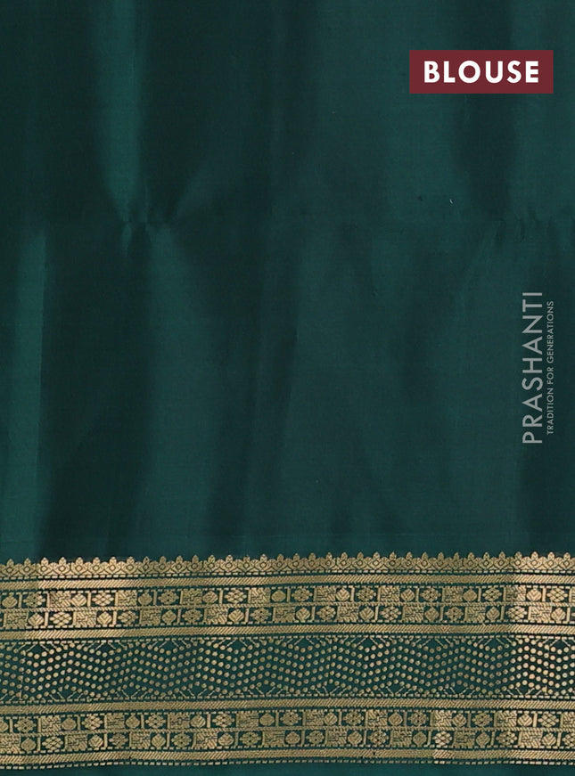 Ikat soft silk saree mehendi green and green with allover ikat weaves and zari woven border