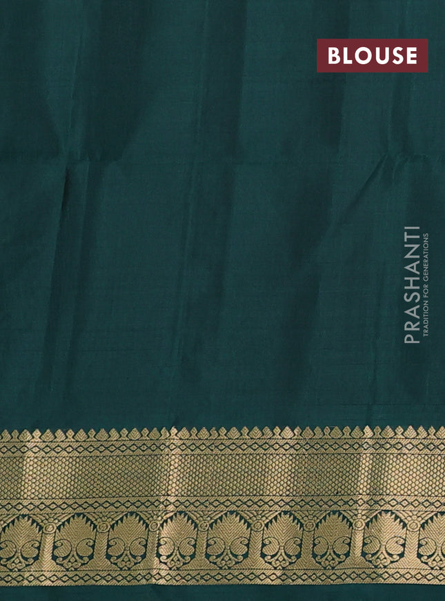 Ikat soft silk saree cream and dark green with allover ikat weaves and zari woven border