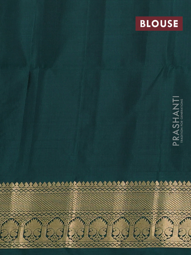 Ikat soft silk saree cream and dark green with allover ikat weaves and zari woven border