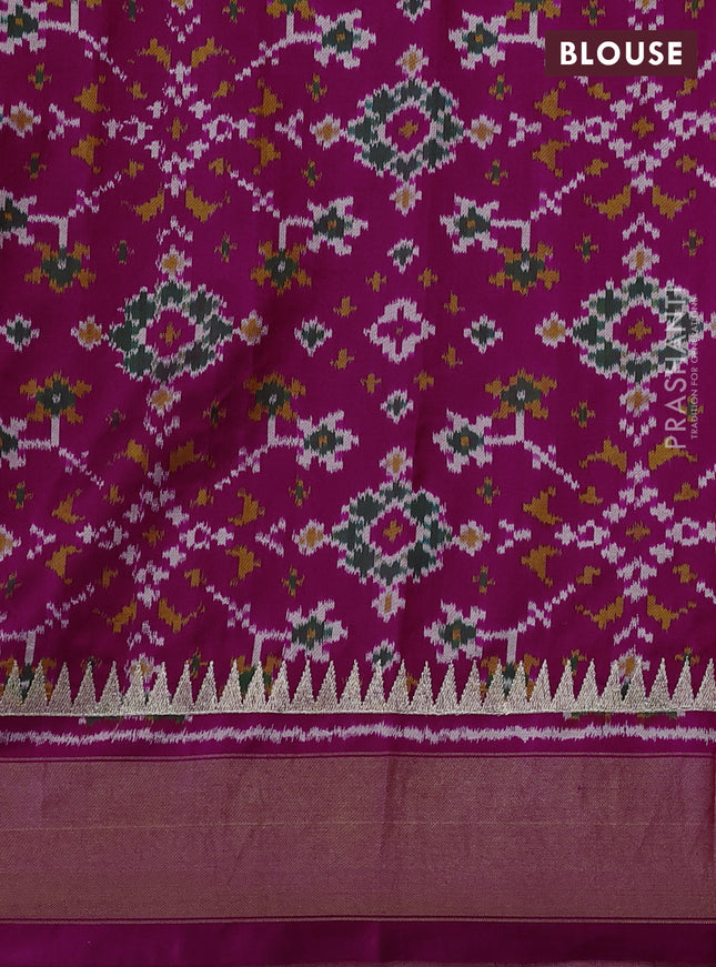 Pure raw silk saree purple with embroidery buttas and embroidery butta zari border