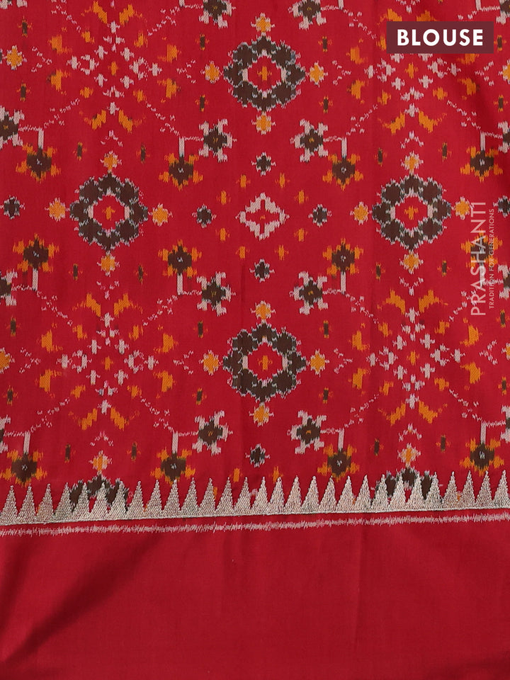 Pure raw silk saree black and red with embroidery buttas and embroidery butta zari border