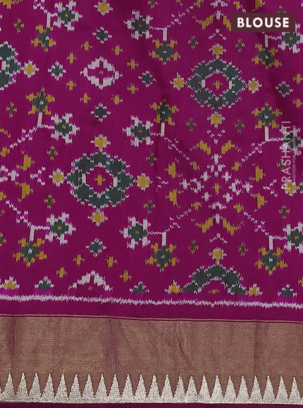 Pure raw silk saree purple with allover embroidery buttas and embroidery butta zari border