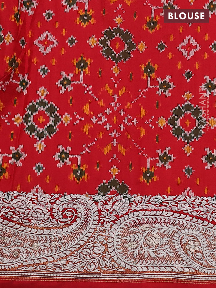 Pure raw silk saree mustard yellow with embroidery buttas and paisley embroidery border