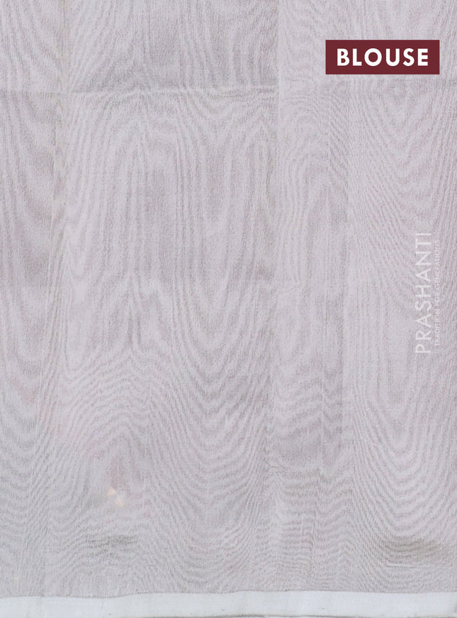 Pure uppada silk saree red with silver zari woven buttas and silver zari woven border